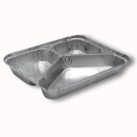 Aluminijumska posuda sa 3 odeljka